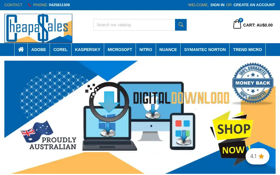 Screenshot of cheapasales.com