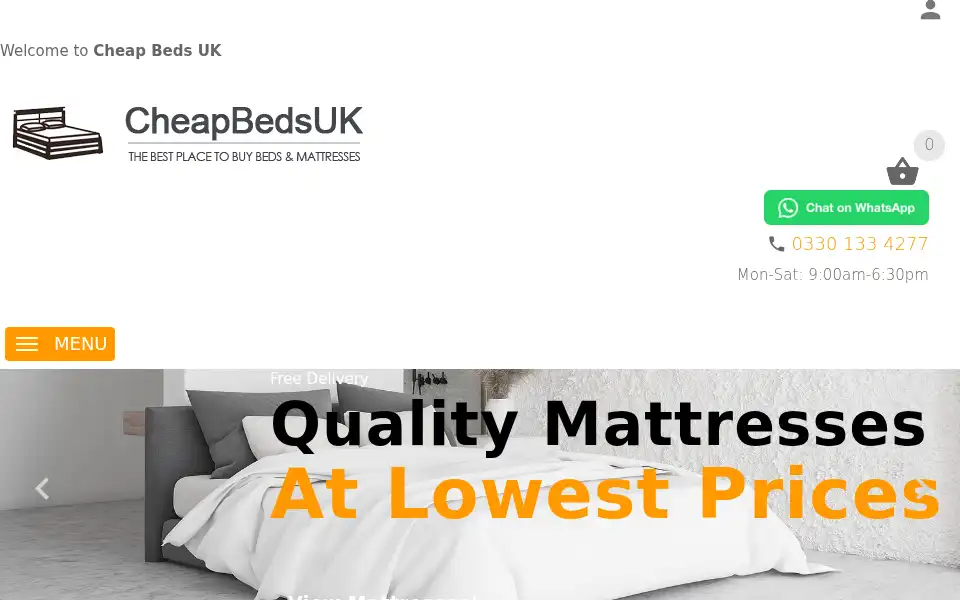 Screenshot of cheapbedsuk.co.uk