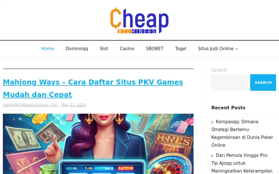 Screenshot of cheapbtcminers.com