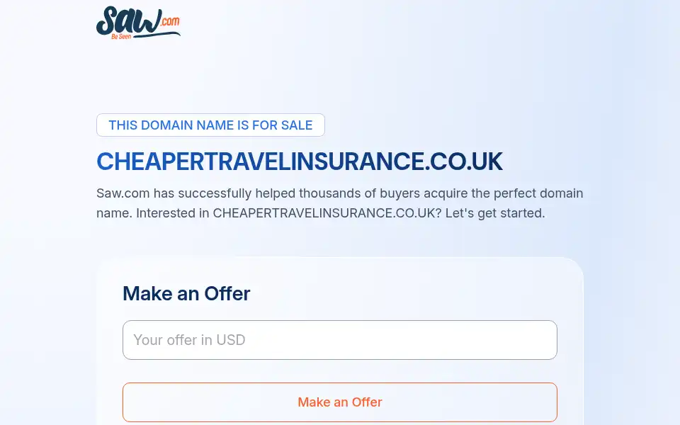 Screenshot of cheapertravelinsurance.co.uk