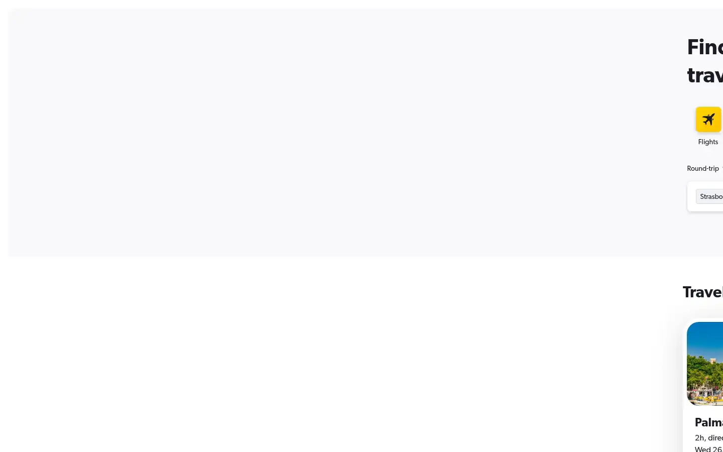 Screenshot of cheapflights.ca