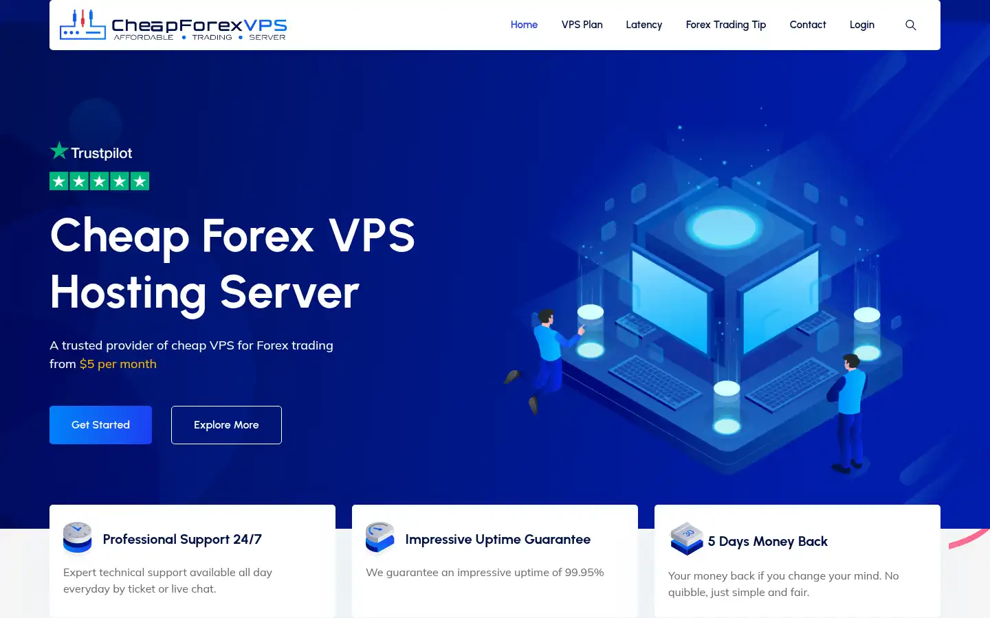 Screenshot of cheapforexvps.com