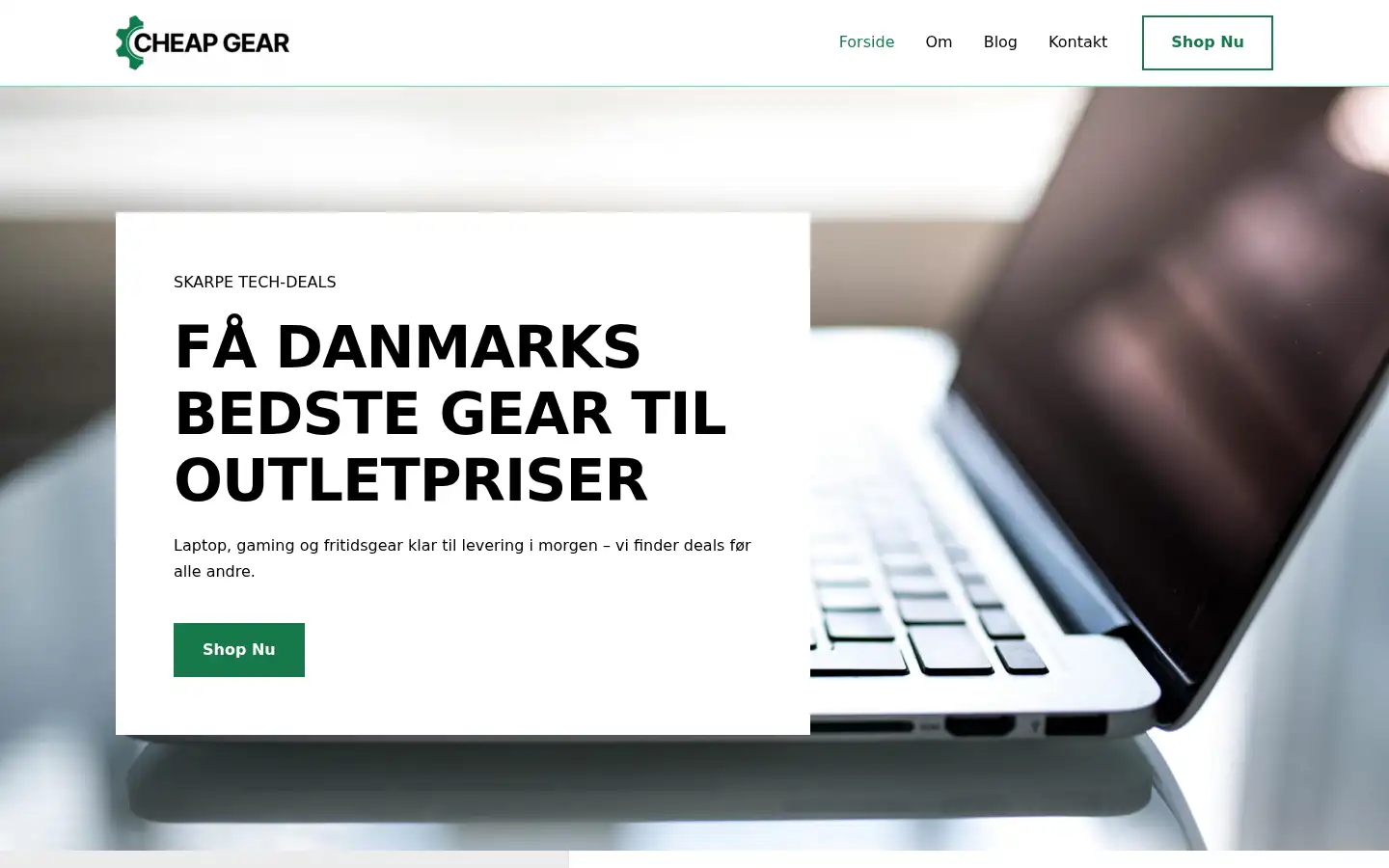 Screenshot of cheapgear.dk