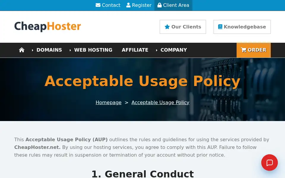 Screenshot of cheaphoster.net