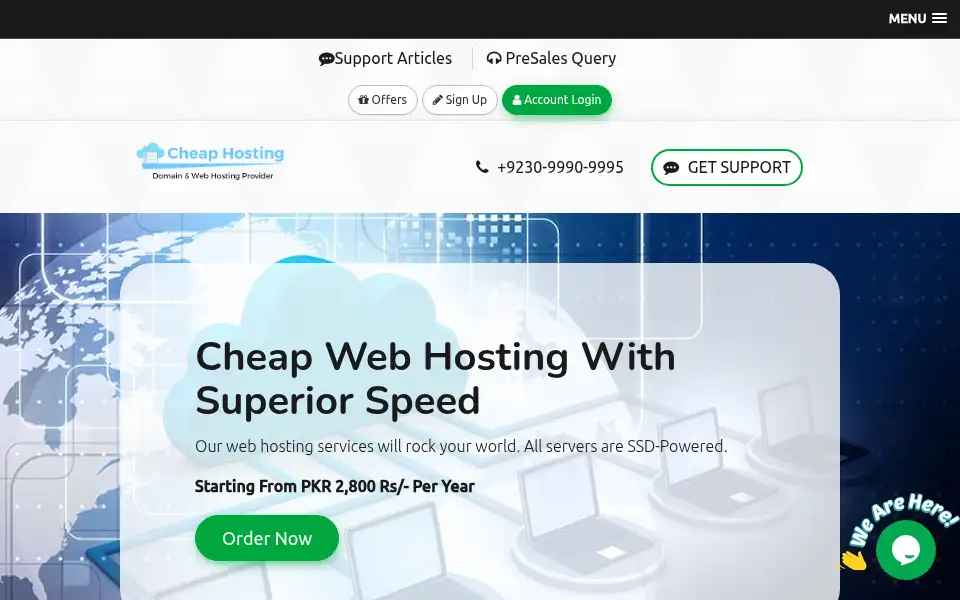 Screenshot of cheaphosting.pk