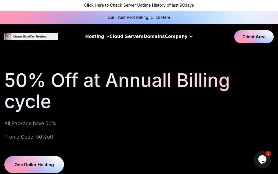 Screenshot of cheapresellerhosting.net