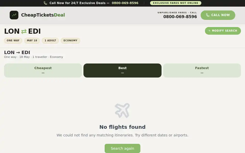 Screenshot of cheapticketsdeal.co.uk