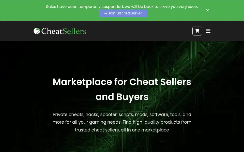 Screenshot of cheatsellers.com