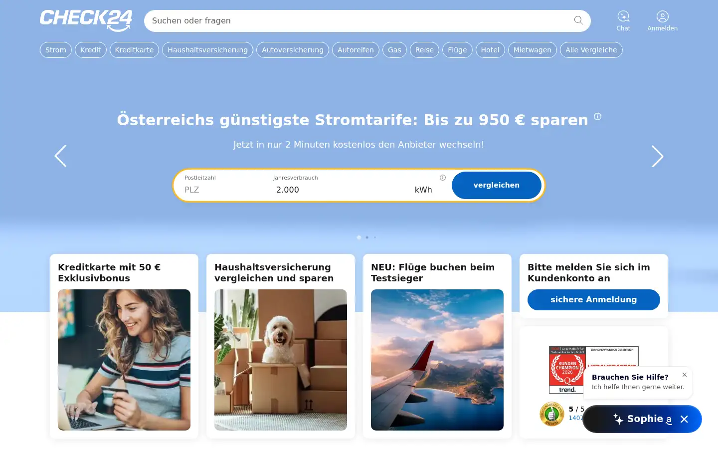 Screenshot of check24.at