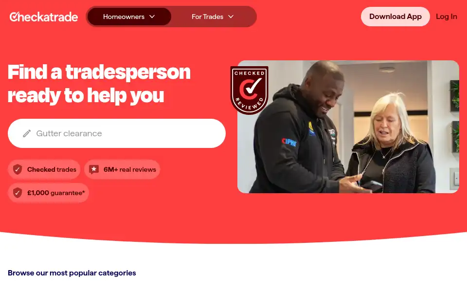 Screenshot of checkatrader.com