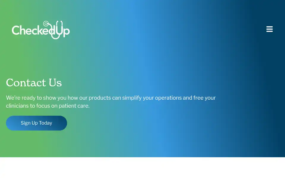 Screenshot of checkedup.com
