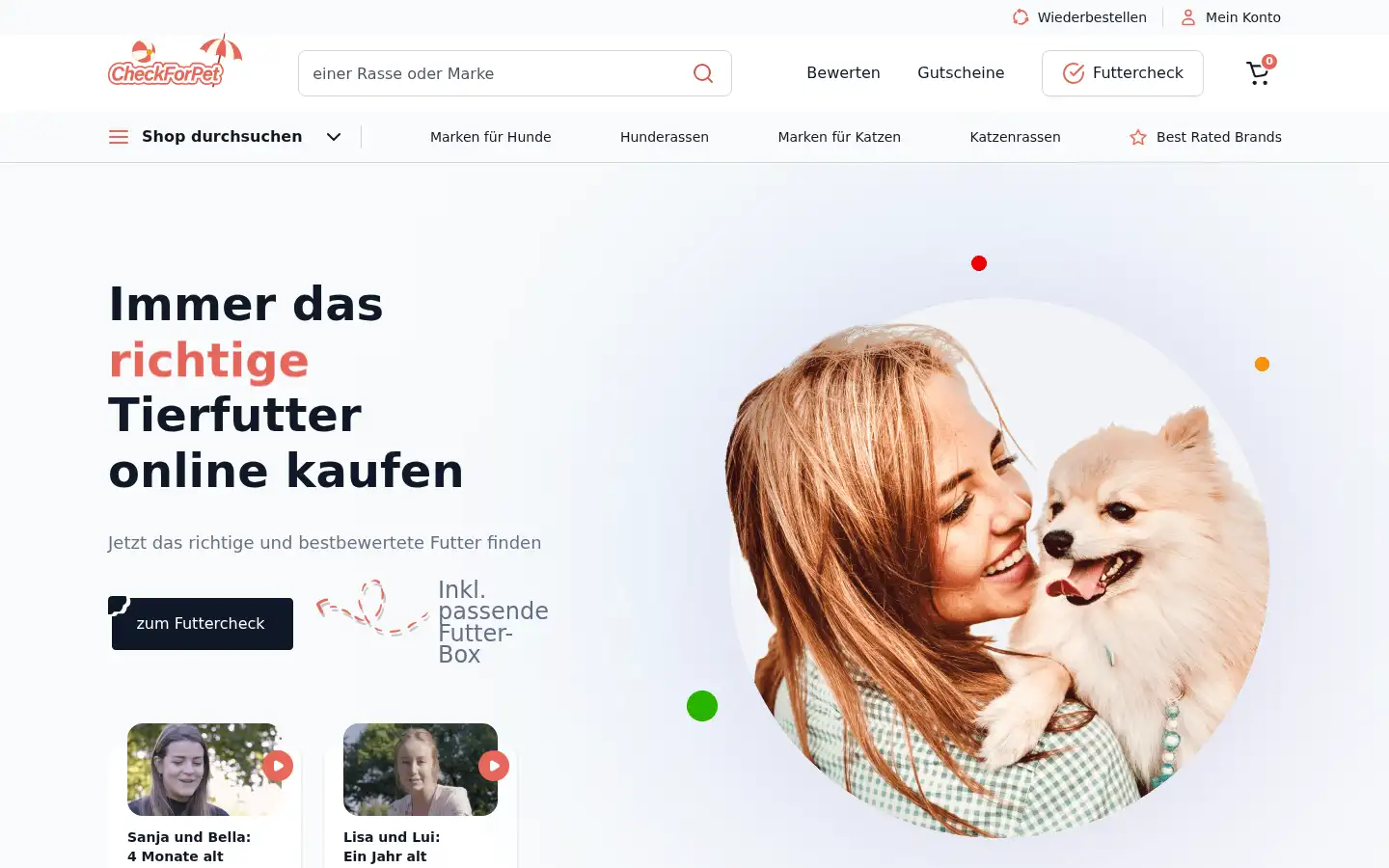 Screenshot of checkforpet.de
