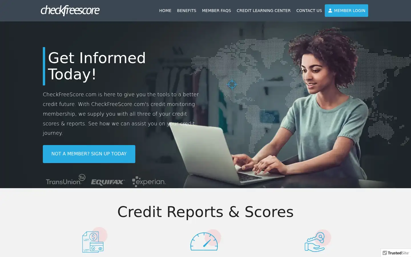 Screenshot of checkfreescore.com