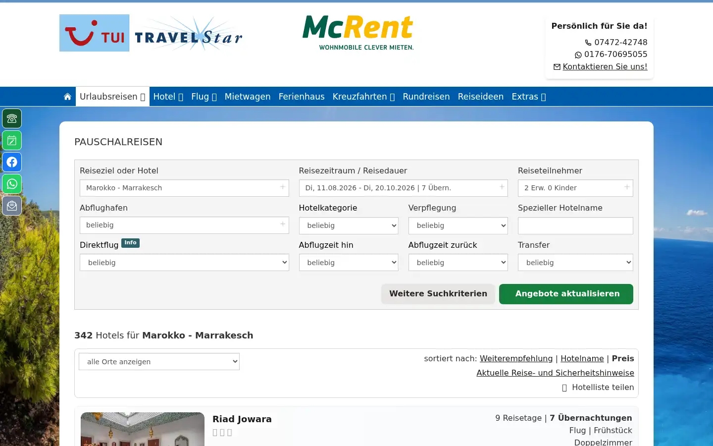 Screenshot of checkinreisen24.de