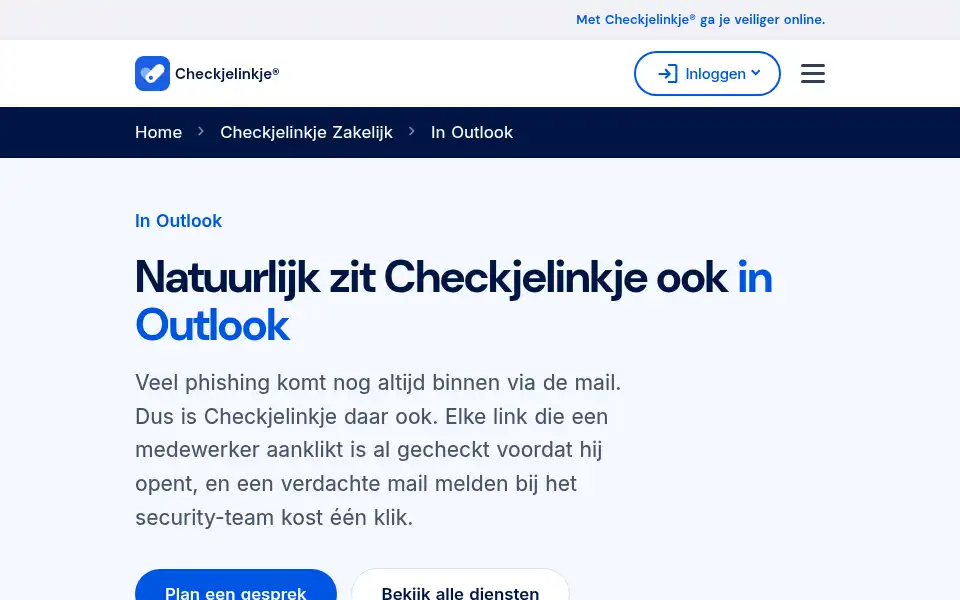Screenshot of checkjelinkje.nl