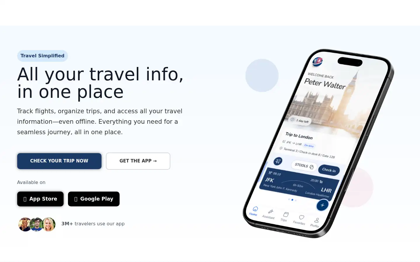 Screenshot of checkmytrip.com
