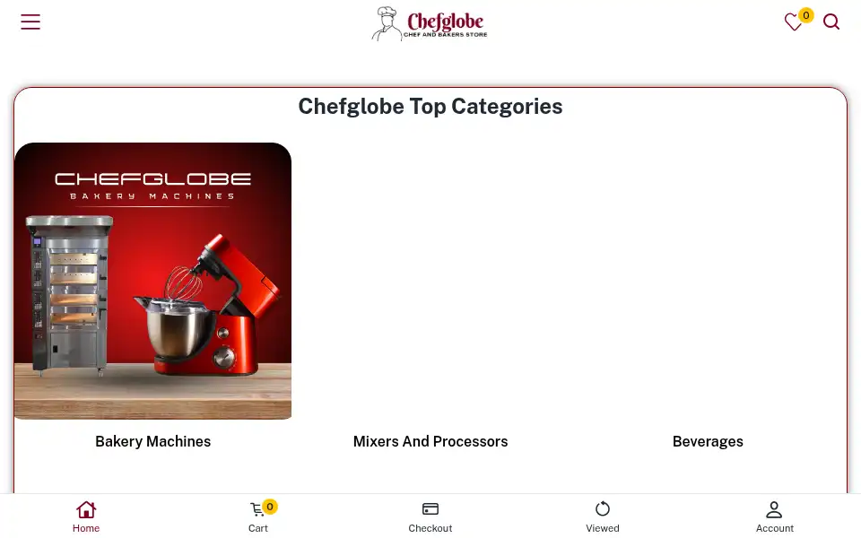 Screenshot of chefglobe.in