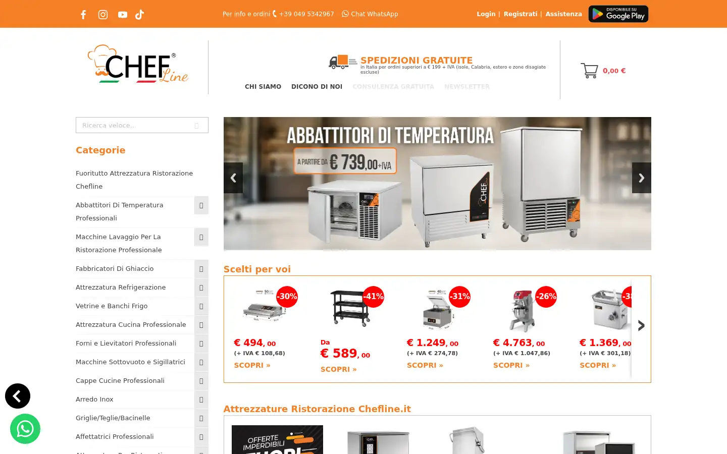 Screenshot of chefline.it