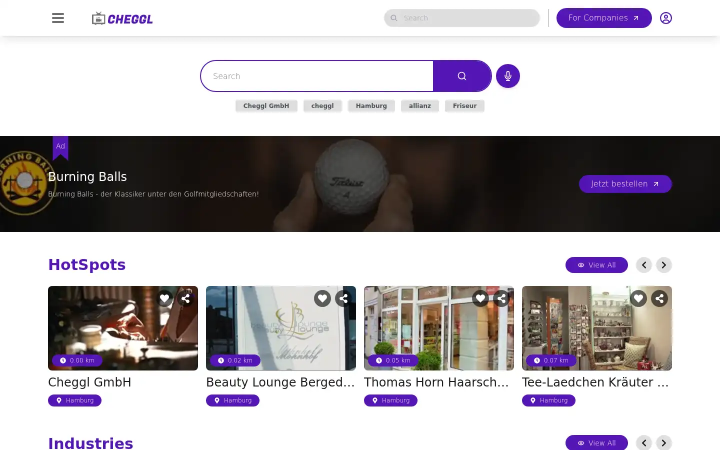 Screenshot of cheggl.com