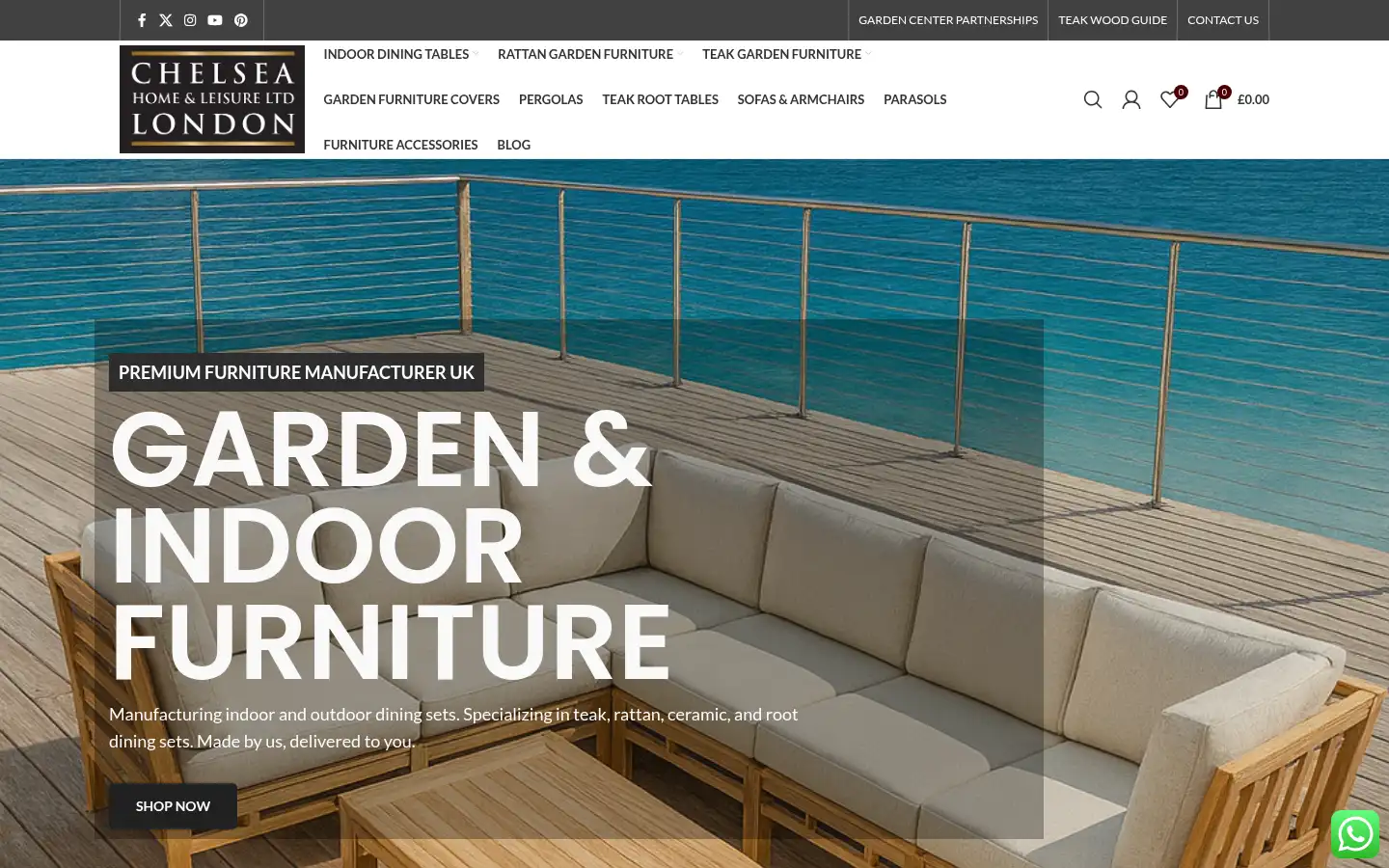 Screenshot of chelseahomeandleisureltd.co.uk