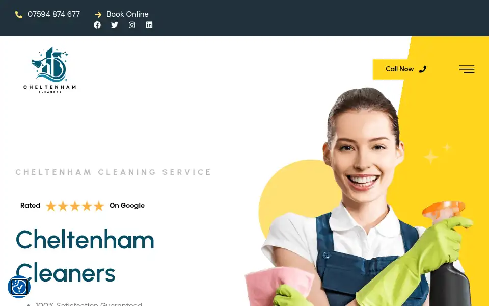 Screenshot of cheltenhamcleaners.co.uk