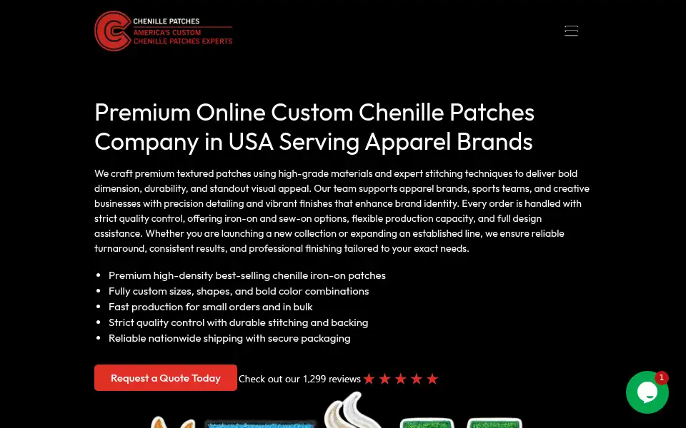 Screenshot of chenillepatches.us
