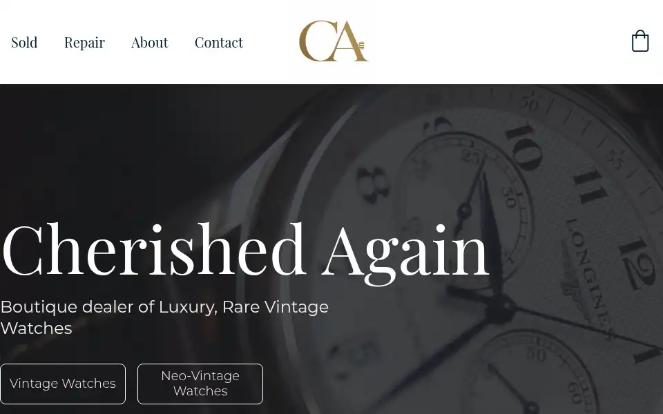 Screenshot of cherishedagain.com