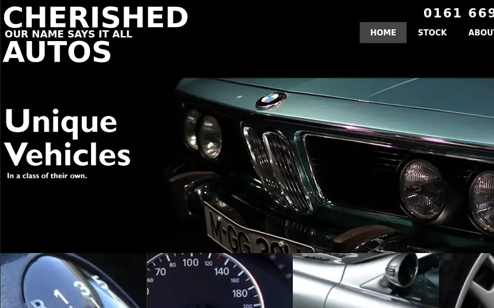 Screenshot of cherishedautos.co.uk