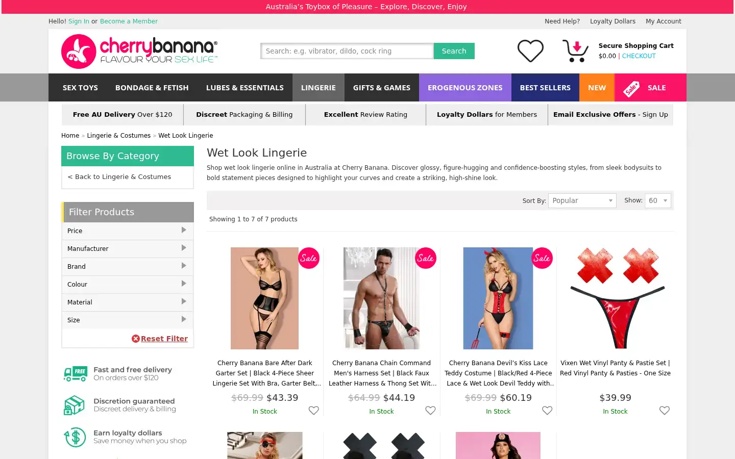 Screenshot of cherrybanana.com.au