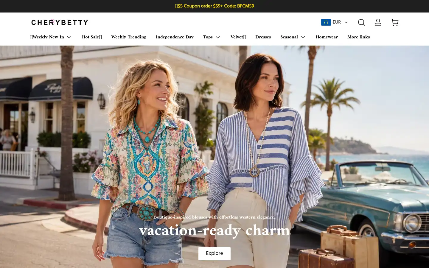 Screenshot of cherrybetty.com