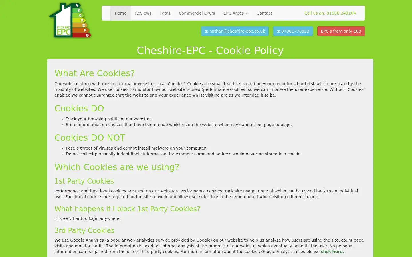 Screenshot of cheshire-epc.co.uk