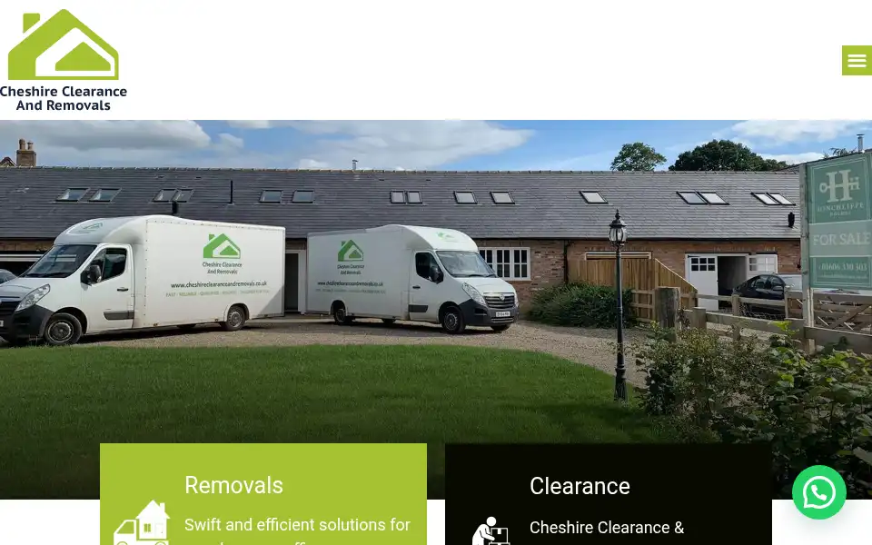Screenshot of cheshireclearanceandremovals.co.uk