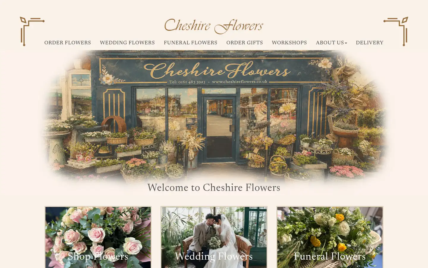 Screenshot of cheshireflowers.co.uk