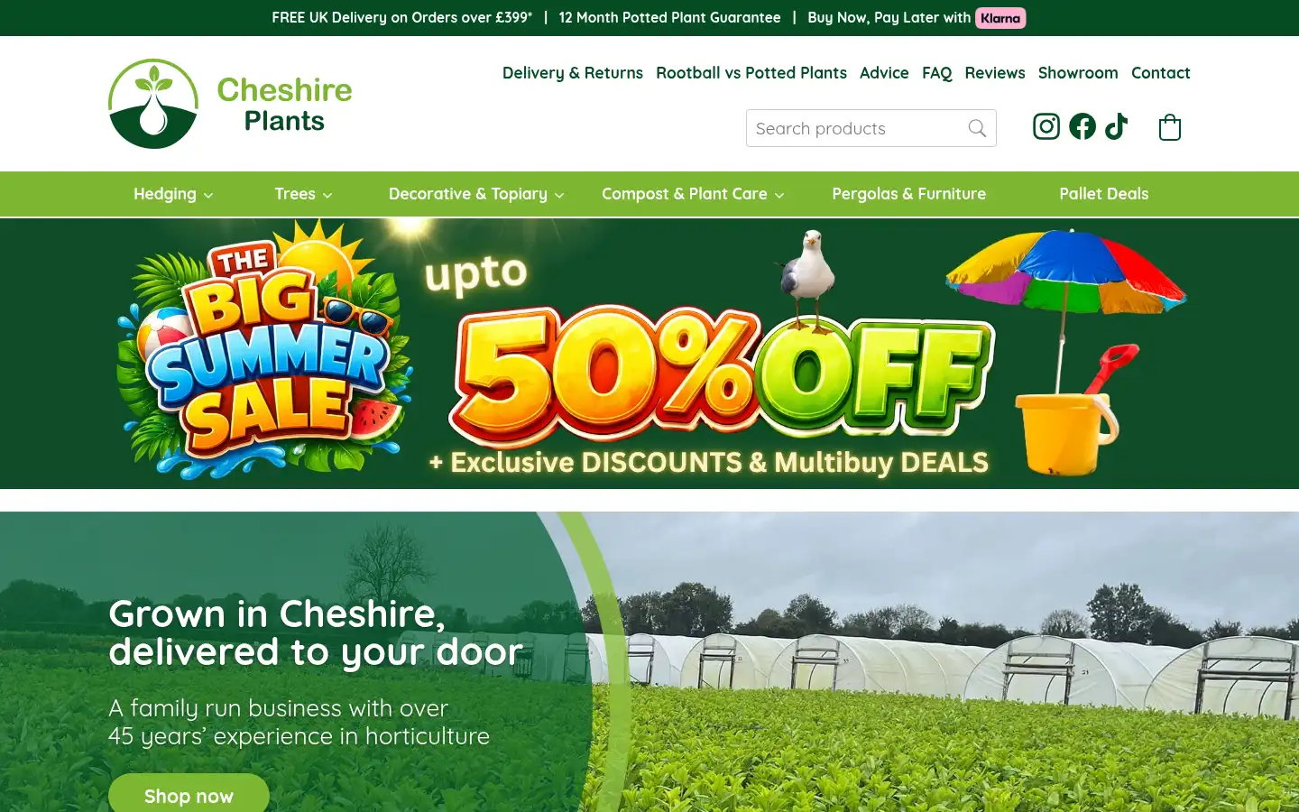 Screenshot of cheshireplants.co.uk
