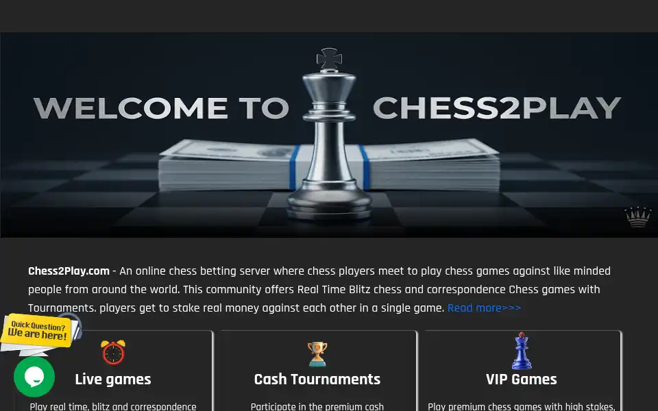 Screenshot of chess2play.com