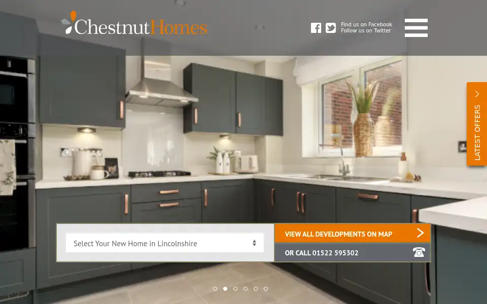 Screenshot of chestnuthomes.co.uk