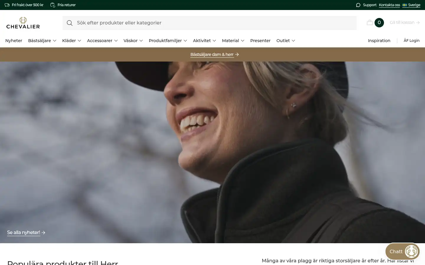 Screenshot of chevalier.se