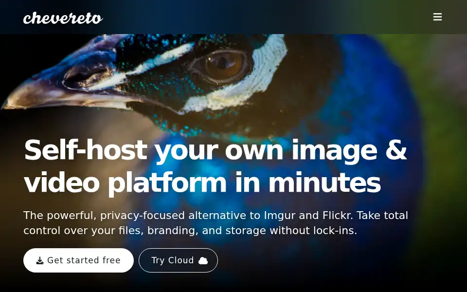 Screenshot of chevereto.com