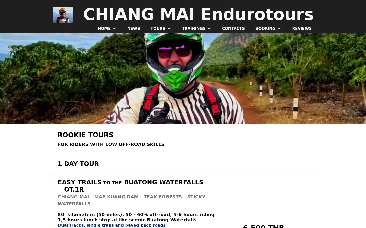 Screenshot of chiangmaiendurotours.com