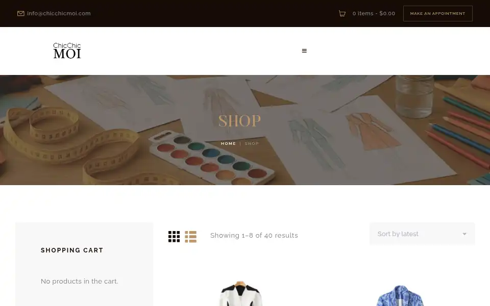 Screenshot of chicchicmoi.com