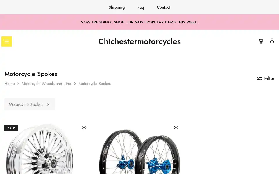 Screenshot of chichestermotorcycles.co.uk