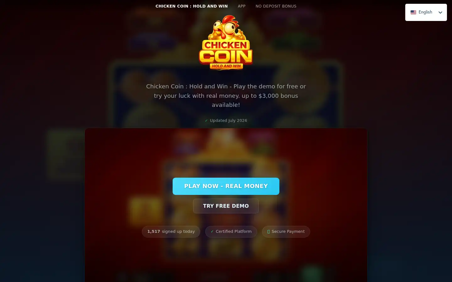 Screenshot of chicken-coin.app