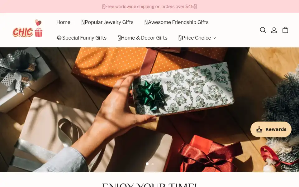 Screenshot of chicpresent.com