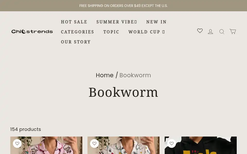 Screenshot of chicstrends.com