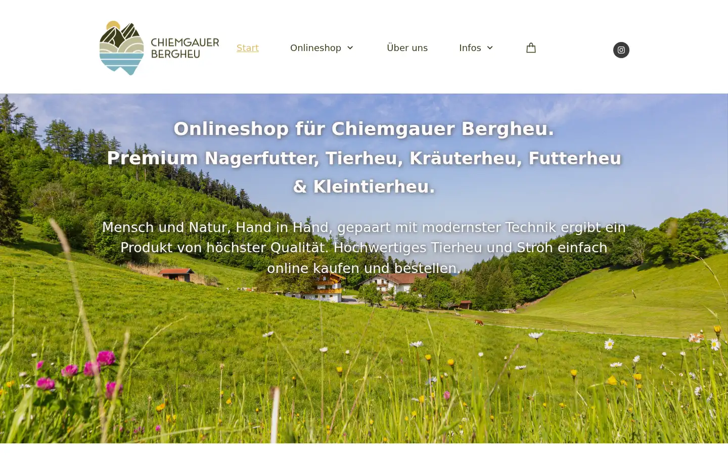 Screenshot of chiemgauer-bergheu.de