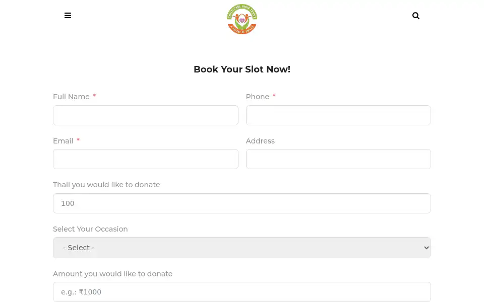 Screenshot of childcareindiatrust.org