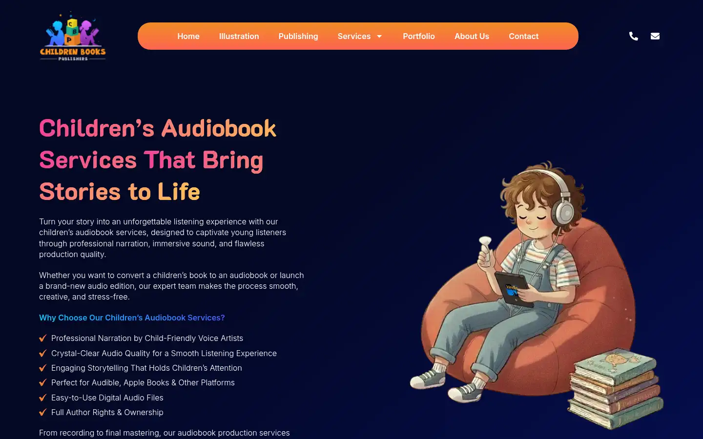 Screenshot of childrenbookspublishers.com