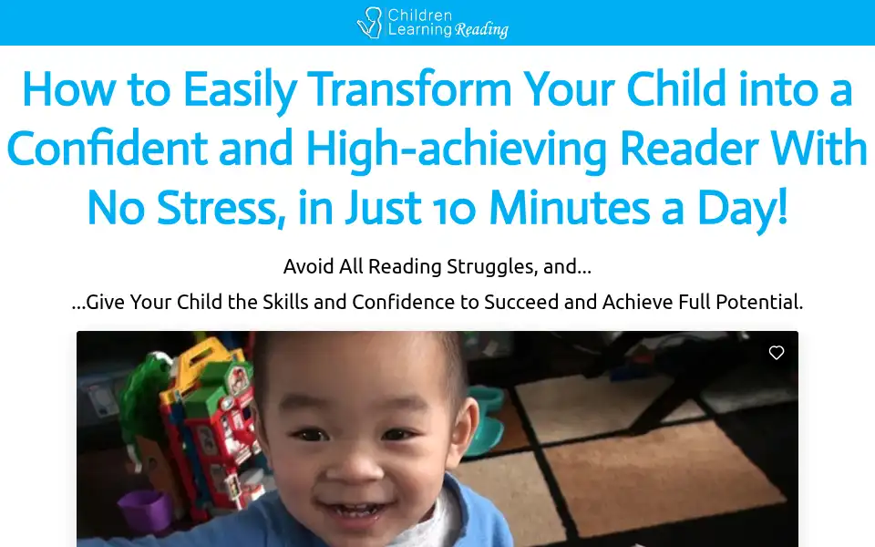 Screenshot of childrenlearningreading.com