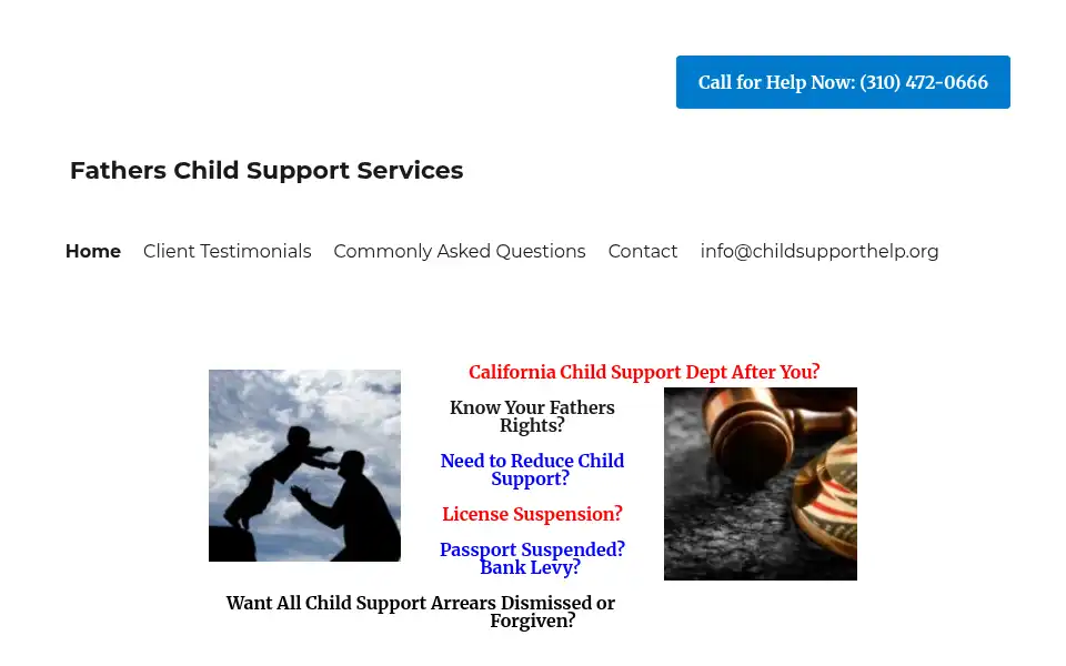 Screenshot of childsupporthelp.org