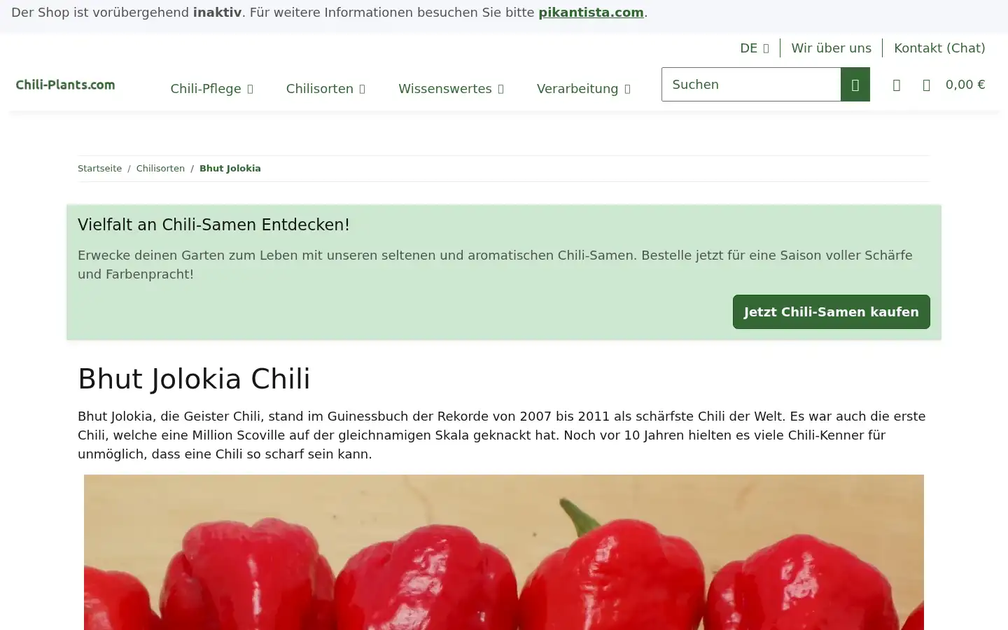 Screenshot of chili-plants.com